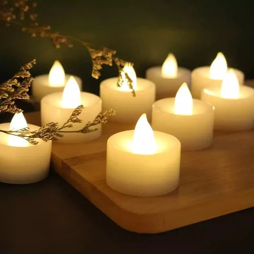 Premium LED Tea Light Candles – Pack of 24